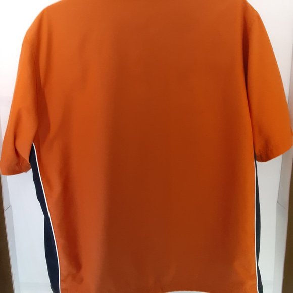 CALLAWAY MEN'S GOLF PULLOVER SHIRT | Size L | 1/4 Zip | Orange w/Black Stripe - Picture 2 of 14